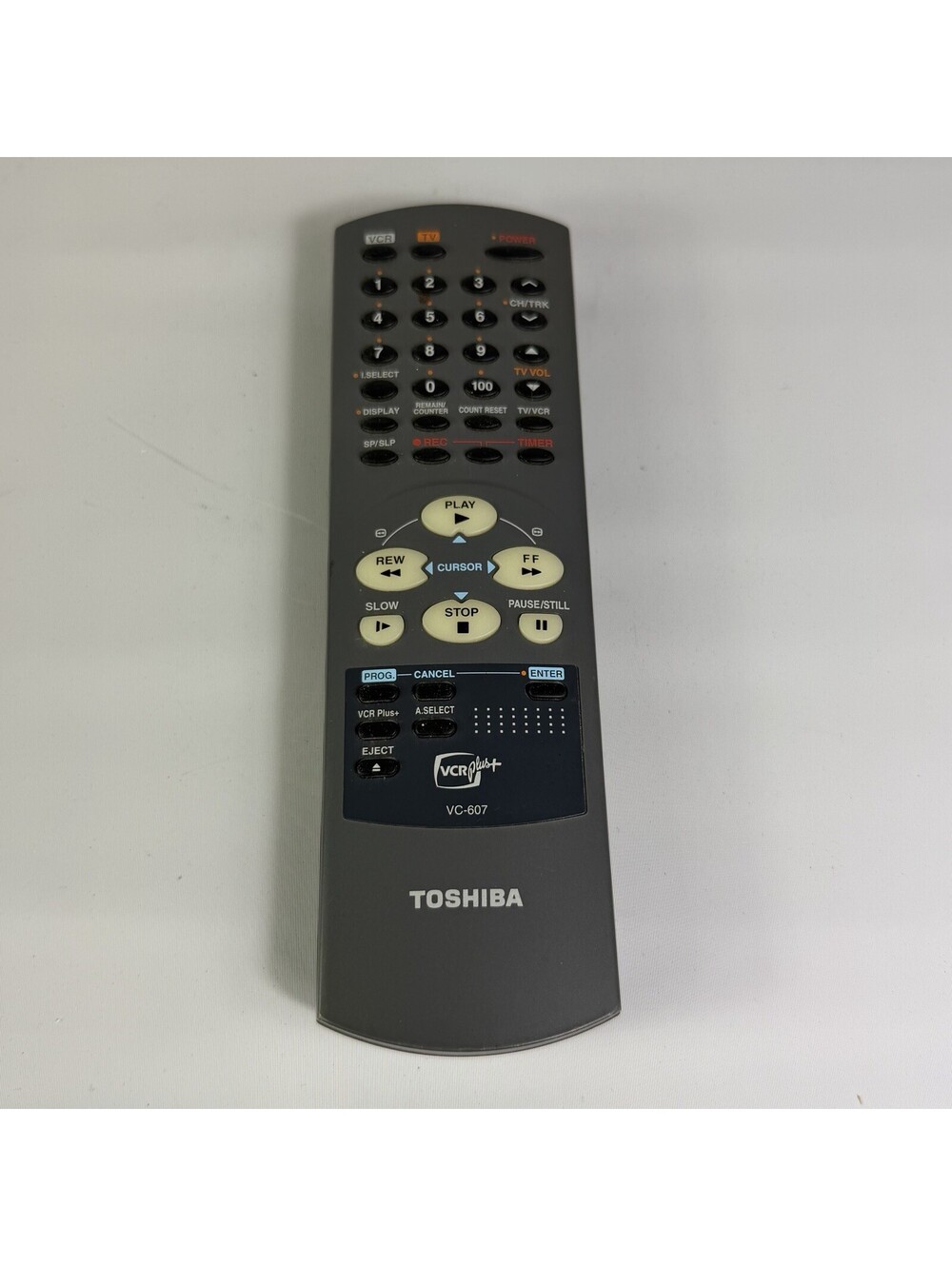 Genuine Toshiba VC-607 VCR Remote Control W602 W607 OEM Tested